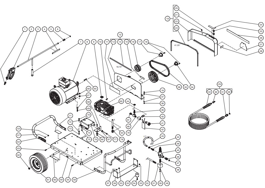 MITM GC-3004-0ME4 pressure washer parts and manual
